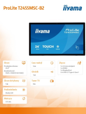 IIYAMA Monitor 24 cale T2455MSC-B2 POJ.10PKT.IPS,HDMI,DP,USB3.0,CAM,MIC,   FHD 120Hz  - T2455MSC-B2 - Zdjęcie 4
