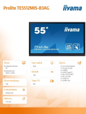 IIYAMA Monitor interaktywny 55 cali TE5512MIS-B3AG INFRARED,40pkt,IPS,4K,7H,WiFi,VGA,HDMI, USB-c,Wifi,Bluetooth,metal,8ms - TE5512MIS-B3AG - Zdjęcie 7