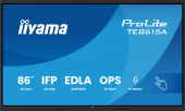 IIYAMA Monitor 86 cali TE8615A-B1AG IPS,4K,40pkt,550cd,DeepContrast-IR+,    HDMI x2,DP,USB-C, 2 x 20W, OPS Slot x1, 5xUSB, 2xRJ45,8-Array,EDLA, WiFi,PiP, iiW - TE8615A-B1AG - Zdjęcie 1