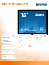 IIYAMA Monitor 15 cali TF1534MC-B7X TN,10 punktów dotykowych, HDMI, DP, 4:3, P65, 7H, USB  - TF1534MC-B7X - Zdjęcie 7