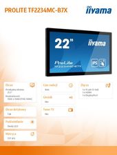 IIYAMA Monitor wielkoformatowy 21.5 cala TF2234MC-B7X IPS,POJ.10PKT.HDMI,DP.VGA,IP65,7H  - TF2234MC-B7X - Zdjęcie 5