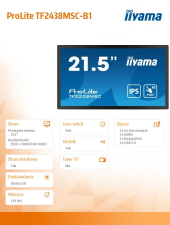 IIYAMA Monitor wielkoformatowy 21.5 cala TF2238MSC-B1 IPS,FHD,DP,HDMI,2x2W,2xUSB,600(cd/m2),  10pkt.7H,IP1X(Front),Pion/Poziom - TF2238MSC-B1 - Zdjęcie 10