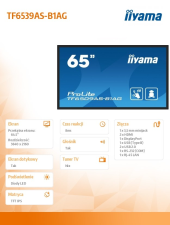 IIYAMA Monitor 65 cali TF6539AS-B1AG,IPS,4K,HDMIx2,DP,RJ45,3xUSB,2x10W,      ANDROID,24/7,IP65  - TF6539AS-B1AG - Zdjęcie 8