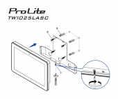 IIYAMA Monitor ProLite 10.1 cala TW1025ALASC-B3PNR,10P.DOT.IPS,WIFI,450 cd/m2,2x2W,3xUSB, RJ45, MICRO, A14, NFC , kamera internetowa (5MPa), pasek świetlny - TW1025LASC-B3PNR - Zdjęcie 4