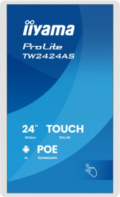 IIYAMA Monitor 24 cale TW2424AS-W3P POJ.10PKT.24/7,ANDROID14, IPS, USB-C,   2x5W, RJ45,dubbele microfoon, antireflectiecoating, PoE, iiSignage2, WHITE - TW2424AS-W3P - Zdjęcie 2