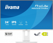 IIYAMA Monitor ProLite 23.8 cala XB2497HSU-W1  IPS,FHD,HDMI,DP,120Hz,350CD,2xUSBv3.2, 2xUSB-C, GW 5lat, HAS 150/PIVOT, BIAŁY - XB2497HSU-W1 - Zdjęcie 8