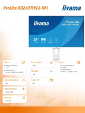 IIYAMA Monitor ProLite 23.8 cala XB2497HSU-W1  IPS,FHD,HDMI,DP,120Hz,350CD,2xUSBv3.2, 2xUSB-C, GW 5lat, HAS 150/PIVOT, BIAŁY - XB2497HSU-W1 - Zdjęcie 10