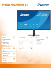 IIYAMA Monitor 27 cali XB2793QSU-B1 IPS, QHD, HDMI, DP, 2xUSB  - XB2793QSU-B1 - Zdjęcie 11