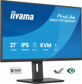 IIYAMA Monitor  27 cali XB2797QSNP-B1 IPS,QHD,USB-c Dock 96W,HDMI, 350cd,1ms, DP, DisplayPort x1 (Daisy Chain MST max. 2560 x1440), USB HUB x4, RJ45 - XB2797QSNP-B1 - Zdjęcie 10