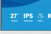 IIYAMA Monitor  27 cali XB2797QSNP-W1 IPS,QHD,USB-c Dock 96W,HDMI, 350cd,1ms, DP, DisplayPort x1 (Daisy Chain MST max. 2560 x1440), USB HUB x4, RJ45 - XB2797QSNP-W1 - Zdjęcie 2