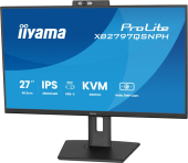 IIYAMA Monitor 27 cali Prolite XB2797QSNPH-B1,IPS,QHD,CAM,MIC,HDMI, DP, 4xUSB,75Hz, USB-C DOCK  96W, RJ45,KVM, 2x2W, 5MP WINDOWS HELLO, HAS 150,  350CD, 1ms  - XB2797QSNPH-B1 - Zdjęcie 3