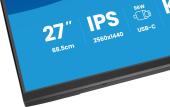 IIYAMA Monitor 27 cali Prolite XB2797QSNPH-B1,IPS,QHD,CAM,MIC,HDMI, DP, 4xUSB,75Hz, USB-C DOCK  96W, RJ45,KVM, 2x2W, 5MP WINDOWS HELLO, HAS 150,  350CD, 1ms  - XB2797QSNPH-B1 - Zdjęcie 7