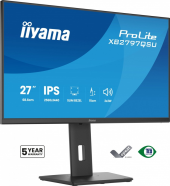IIYAMA Monitor ProLite  27 cali XB2797QSU-B1 IPS,QHD,2xHDMI,DP,350cd,75Hz,1000:1,     USB HUB,x4 ((2x Type-A v.3.2 Gen 1 (5Gbps, 4.5W) 2x Type-C (5Gbps, 5W)) - XB2797QSU-B1 - Zdjęcie 9