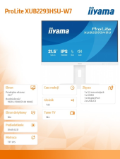 IIYAMA Monitor 22 cale XUB2293HSU-W7 IPS, 100Hz, Pivot, HAS(150mm), 300cd,   BIAŁY  - XUB2293HSU-W7 - Zdjęcie 7