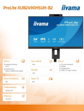 IIYAMA Monitor 24 cale XUB2490HSUH-B2 IPS,FHD,CAM,MIC,HDMI,DP  - XUB2490HSUH-B2 - Zdjęcie 11