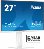 IIYAMA Monitor 27 cali XUB2797HSN-W2 IPS,FHD,USB-C Dock,HAS,300cd,1ms,sRGB99%,100Hz,HDMI,DP-out,USBx4,RJ45,2x2W/5y/  - XUB2797HSN-W2 - Zdjęcie 7