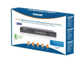 INTELLINET Przełącznik Gigabit zarządzalny 16x RJ45 PoE+/2 sloty SFP - 561198 - Zdjęcie 2
