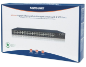 INTELLINET Przełącznik Gigabit 48-portowy zarządzalny RJ45 4x SFP - 561334 - Zdjęcie 5