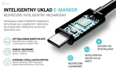 I-TEC Kabel USB-C TB5 1.8m, czarny - C31CHRGCBL180CM - Zdjęcie 5