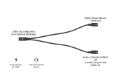 I-TEC Kabel rozdzielający USB-C Audio/Data Power Delivery 100W - C31DUALSPLITTERCBLPD - Zdjęcie 4