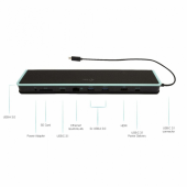 I-TEC Stacja dokująca USB-C Metal Ergonomic 4K 3x Display Docking Station PD 100W  - C31FLAT2PDPRO - Zdjęcie 4