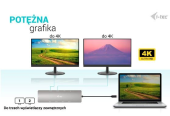 I-TEC Stacja dokująca USB-C Metal Nano 2x HDMI Display + Power Delivery 100W  - C31NANOHDM2DOCPD - Zdjęcie 9