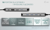 I-TEC Stacja dokująca USB-C Meatl Nano 3x Display DP HDMI Power Delivery 100 W  - C31NANOTRIDOCKPD - Zdjęcie 10