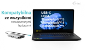 I-TEC Stacja dokująca USB-C Meatl Nano 3x Display DP HDMI Power Delivery 100 W  - C31NANOTRIDOCKPD - Zdjęcie 11
