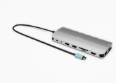 Stacja dokująca USB-C Metal Nano 3x Display Dock 2x HDMI 1x USB-C video Power Delivery 140W + i-tec Universal Charger 140 W  - C31NANOTRIPLED140 - Zdjęcie 4