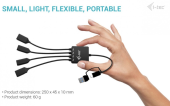 I-TEC HUB USB-C/USB-A Cable 4 port (2x USB-C 2x USB-A)  - CACBLHUB2A2C - Zdjęcie 4