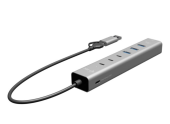 I-TEC Hub USB-C/USB-A Metal Hub 6 port 3xUSBc/3xUSBa  - CAHUBMETAL6LANPD - Zdjęcie 2