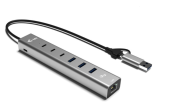 I-TEC Hub USB-C/USB-A Metal Hub 6 port 3xUSBc/3xUSBa  - CAHUBMETAL6LANPD - Zdjęcie 1