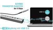 I-TEC Hub USB-C/USB-A Metal Hub 6 port 3xUSBc/3xUSBa  - CAHUBMETAL6LANPD - Zdjęcie 4