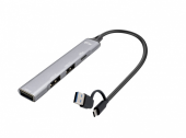 I-TEC Hub USB-C/USB-A Metal 1x USB 3.0 + 3x USB 2.0  - CAHUBMETALMINI4 - Zdjęcie 1