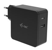 I-TEC Uniwersalny zasilacz sieciowy USB-C  60W Power Delivery,   1x USB-C port 60W, 1x USB-A port 12W - CHARGER-C60WPLUS - Zdjęcie 1