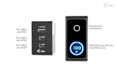 I-TEC Ładowarka 100W Intelligent Multiport USB Charger 2xUSB-C 1xUSB-A LCD 150 cm - CHARGER-INTG100W - Zdjęcie 3