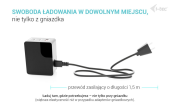 I-TEC Ładowarka 100W Intelligent Multiport USB Charger 2xUSB-C 1xUSB-A LCD 150 cm - CHARGER-INTG100W - Zdjęcie 6