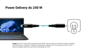 I-TEC Kabel Thunderbolt 4/USB4 Class Pro Cable 240W 2x 4K/120Hz 40Gbps LCD 150 cm - TB4CBL150CMPRO - Zdjęcie 4
