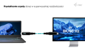 I-TEC Kabel Thunderbolt 4/USB4 Class Pro Cable 240W 2x 4K/120Hz 40Gbps LCD 150 cm - TB4CBL150CMPRO - Zdjęcie 5