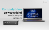 I-TEC Stacja dokującaThunderbolt5 Quattro Display Docking Station 5x USB 2.5 GLan Power Delivery 140W  - TB5QUATTRODOCKPD - Zdjęcie 5