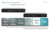 I-TEC Stacja dokująca Thunderbolt 5 Triple Display Docking Station M.2 slot 6xUSB 2.5 GLAN PD 140W - TB5TRIPLEDOCKM2PD - Zdjęcie 3