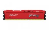 KINGSTON Pamięć DDR3 Fury Beast 8GB (2*4GB)/1600 CL10 czerwona - KF316C10BRK2/8 - Zdjęcie 4
