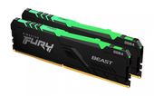 KINGSTON Pamięć DDR4 FURY Beast RGB 16GB(2*8GB)/2666 CL16 - KF426C16BBAK2/16 - Zdjęcie 1