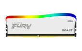 KINGSTON Pamięć DDR4 Fury Beast RGB 8GB(1* 8GB)/3200 CL16 biała - KF432C16BWA/8 - Zdjęcie 1