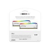 KINGSTON Pamięć DDR4 Fury Beast RGB 16GB(2* 8GB)/3200 CL16 biała - KF432C16BWAK2/16 - Zdjęcie 3
