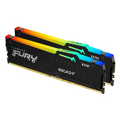 KINGSTON Pamięć DDR5 Fury Beast RGB 32GB(2*16GB)/6400 CL32 EXPO czarna - KF564C32BBEAK2-32 - Zdjęcie 1