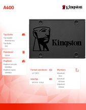 KINGSTON SSD A400 SERIES 120GB SATA3 2.5'' - SA400S37/120G - Zdjęcie 4