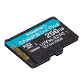 KINGSTON Karta pamięci microSD 256GB Canvas Go! Plus 200MB/s A2 U3 V30 - SDCG4/256GBSP - Zdjęcie 2