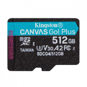 KINGSTON Karta pamięci microSD 512GB Canvas Go! Plus 200MB/s A2 U3 V30 - SDCG4/512GBSP - Zdjęcie 1