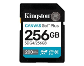 KINGSTON Karta pamięci SD 256GB Canvas Go Plus 200/160 MB/s C10 U3 V30 - SDG4/256GB - Zdjęcie 1